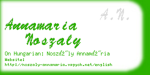 annamaria noszaly business card